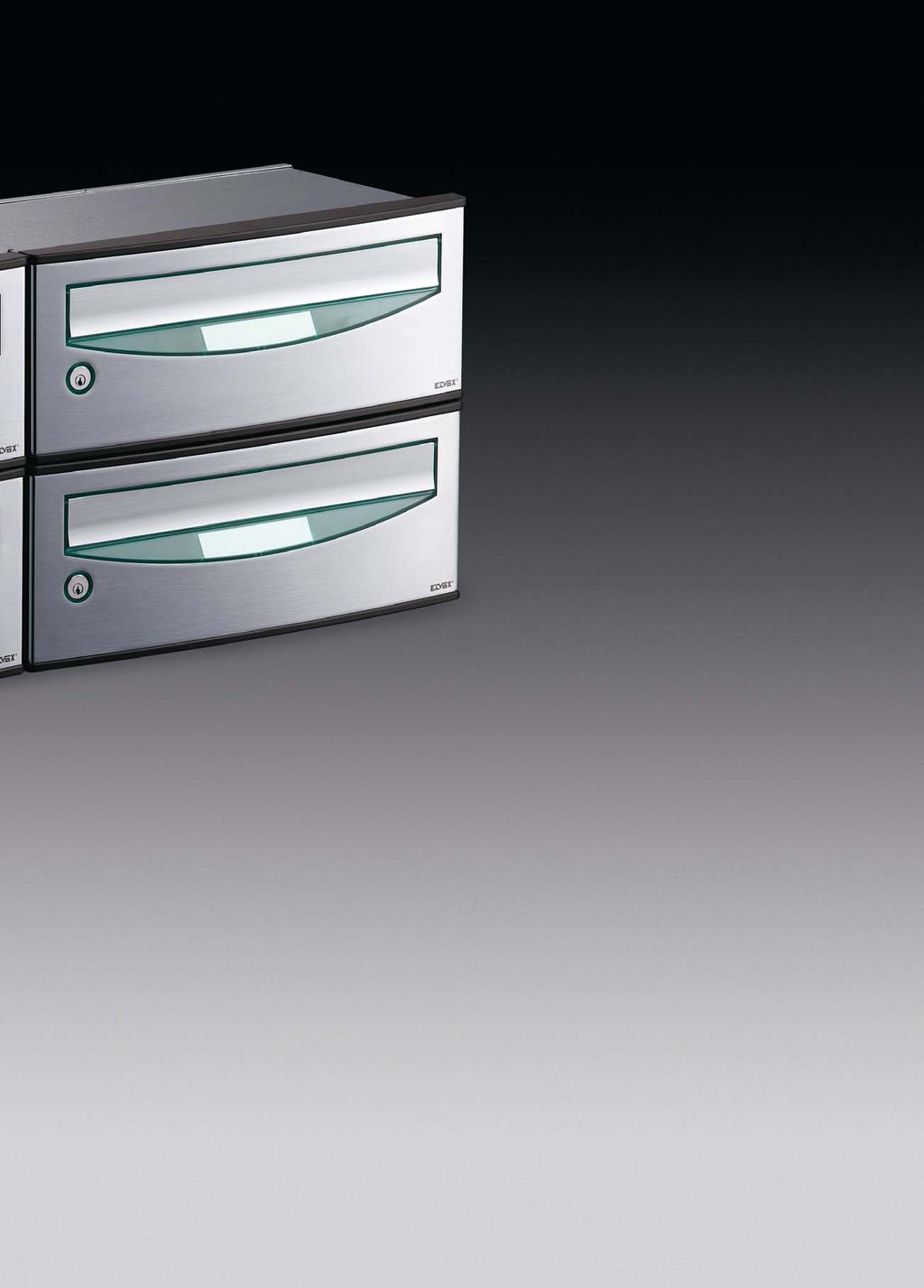 Flush-mounting version. Installing the flush-mounting version of the letterbox requires combining the panels with the casing art. 256S, supplied separately.