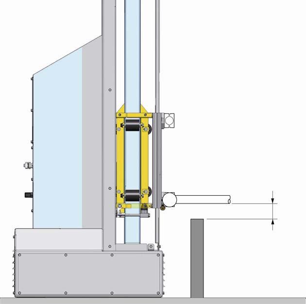 Setting the reference point 1. Move the stop plate with rubber buffer and proximity switch to the desired position and fasten it 2. Set the response gap of the proximity switch to approx. 2 mm 3.