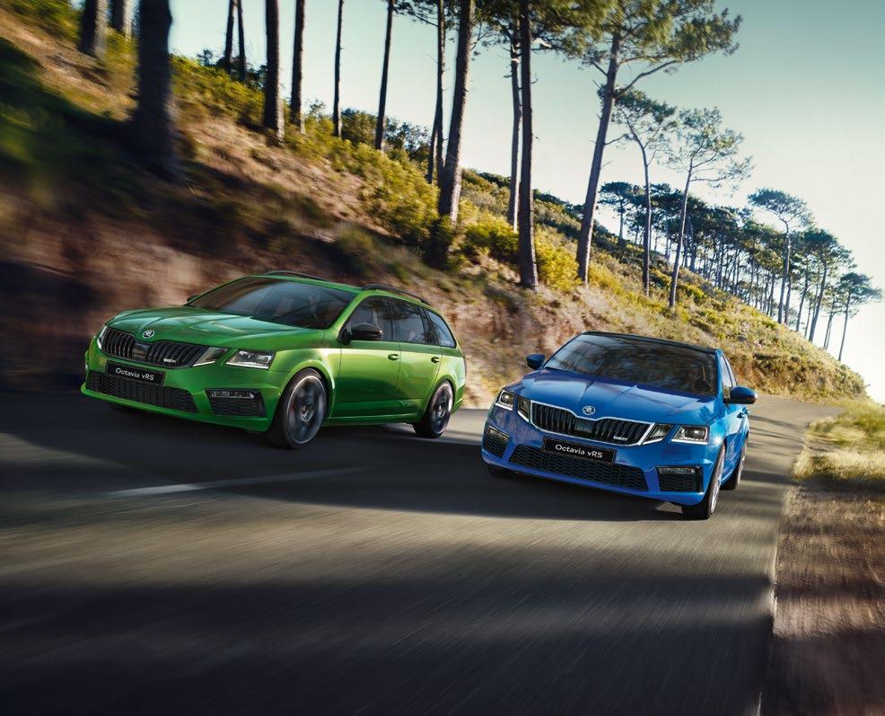 OCTAVIA vrs A STATEMENT OF SPORTY INTENT The Octavia vrs s sporty chassis, exterior design and striking alloys all