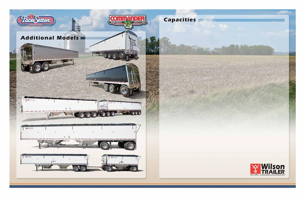 Pacesetter with Pewter Metallic Sides. Wilson Trailer designs and builds a variety of versatile commodity trailers.