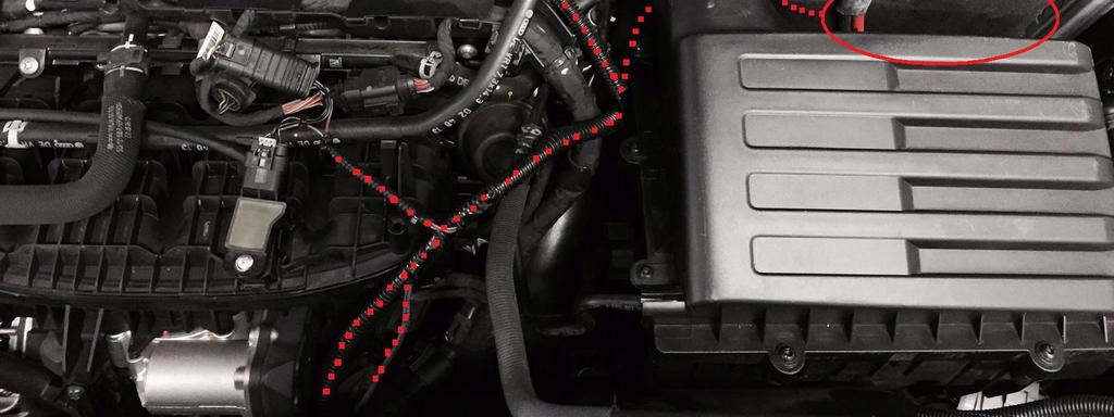 Below is a layout of the JB locations and routes to the sensors. This may vary if a after-market intake is fitted.