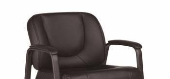 OFFICES TO GO SEATING LEATHER EXECUTIVE CHAIR Attractive black leather seating surface with mock leather trim Pneumatic seat