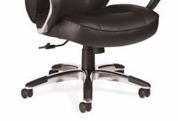 Fixed height molded arms with padded armrests Integral headrest Dimensions: 30 D x 26 W x 44.5 H OTG11618B $420.