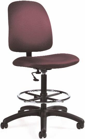 Select a task chair with height adjustable arms with self-skinned urethane armrests or go armless.