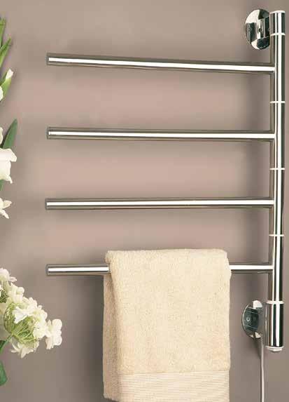 51 AIDA ELECTRIC With moving elements the Aida electric towel rail provides the