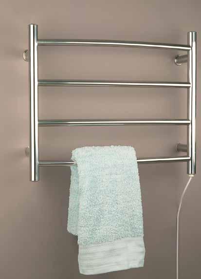 53 CICERO ELECTRIC A modern tube in tube towel radiator with an electric element to allow you to warm your