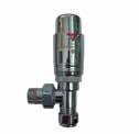 Straight Thermostatic Radiator Valve Angled Thermostatic Radiator Valve Quinn Crosshead Valve Radiator Valves Colour Angled Valve QRVAVW Angled Valve for copper pipe connection White QRVAVCP Angled