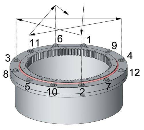 Kaydon Bearings Slewing Ring Bearings Catalog 390 2.3.2 Positioning If one ring has a pilot or dowel hole, it should be positioned and mounted first.