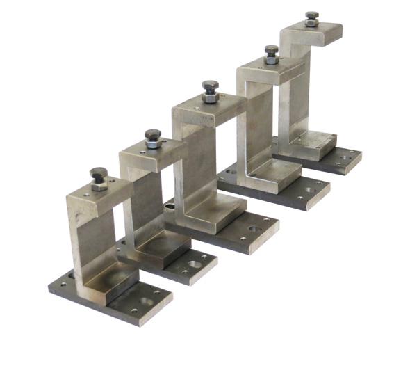 Flanged Clamps FLANGED CLAMPS FOR STANDARD CHANNEL e1 S H J t E G L a1 B b1 d2 d1 M d3 CLAMP FOR PROFILE Dimensions (mm) REFERENCE REFERENCE H B L S J E G t a1 b1 d1 d2 d3 e1 M Weight (kg) CF0 2890