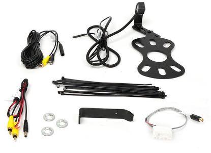 Items Included in the Kit Jeep Wrangler Adjustable Rear Vision Camera, 2007 Current (Kit # 9002-8848) Camera Chassis Harness Power Harness 22--pin white connector w/ video RCA (for factory display