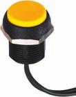 Sealed pushbutton switches - bushing Ø 16 mm - momentary - standard version Round - non-illuminated Straight P Quick-connect Z Function 3 (NO) 3.40 (.