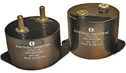 Metallized UH3 proprietary dielectric capacitors. ECI UH3 Capacitors Lower cost than polycarbonate or PPS with 125C operation. 15 Capacitance Range 15.0μF to 120.