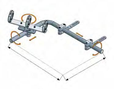 triflex R accessories Fibre rod modules and universal mounting kits For series TRC TRE Module length 5 rigidly connected chain links allow relative motion of integrated fibre rods Easy alignment and