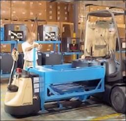 the immediate area a dry chemical, CO2 or foam fire extinguisher means to protect charging apparatus from damage from trucks Battery Charging and Changing Procedures An electric forklift is designed