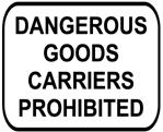 The sign will be placed where the street or Highway intersects a Dangerous Goods route, to prevent illegal entry of Vehicles carrying Dangerous Goods.