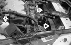 Cooling System When you decide it s safe to lift the hood, here s what you ll see: 3400 V6 Engine A.