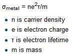Dimensionless figure of merit: σ, electrical conductivity: For Metals : As temperature increases, τ decreases, thereby decreasing σ.