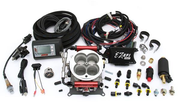 FAST EZ EFI systems: These systems are sold in complete TBI (Throttle Body Injection) systems with or without fuel pump and filter and also as multiport retrofit kits and are adaptable to a wide