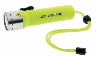 144 D SERIES LED Lenser s dive torch is water resistant to 60 metres and has a specially developed lens for longer