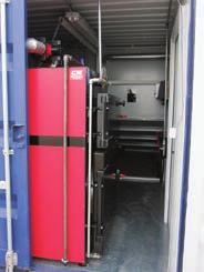 The pictures above shows a container-solution with a CN40 kw boiler including biofeeder and     This