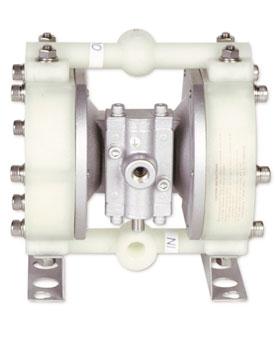 ball valve): Air exhaust (incl. silencer): Maximum Liquid Temperature* Diaphragm Material Buna N Neoprene Santoprene (TPO) PTFE Hytrel (TPEE) Viton fluoroelastomer (7.4 GPM Max.