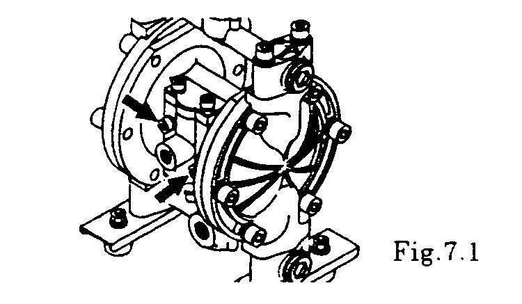 7. Spool valve case and Spool 7.1 Removal See [8. Exploded View] on and after p. 10. (Fig. 7.1 shows the BA.) Remove the 4 retainer bolts from the spool valve case, and remove the spool valve case.