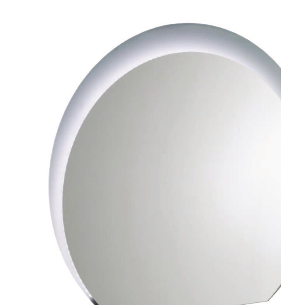 1203 INFINITY LED back-lighted polished edge mirror with sandblasting Reversibile Can be