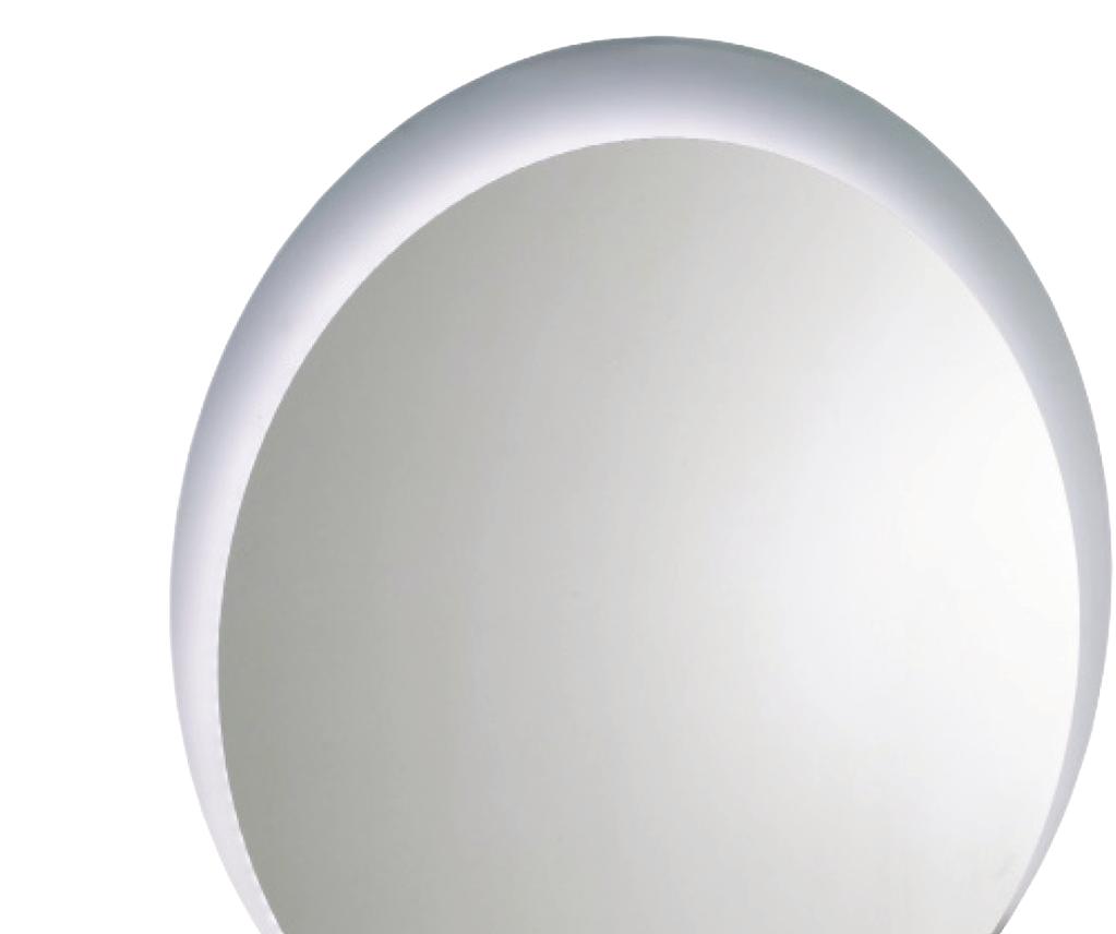 1204 INFINITY 105 LED back-lighted polished edge mirror with sandblasting Reversibile Can be mounted with