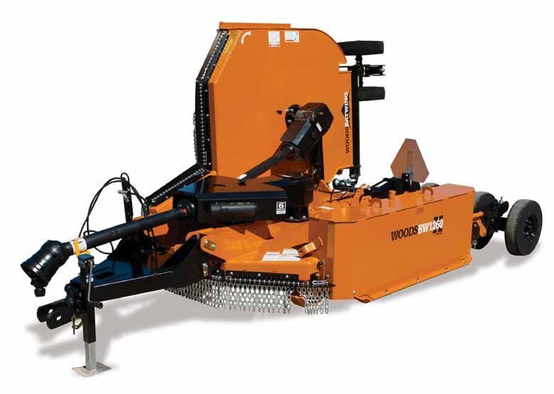 Batwing Cutters Extreme-duty Series 10.5 / 15-Foot Extreme-duty Series Tractor PTO range: 65 250 hp Models BW1260X 10.5 ft. Single-wing Cutter BW1800X 15 ft.