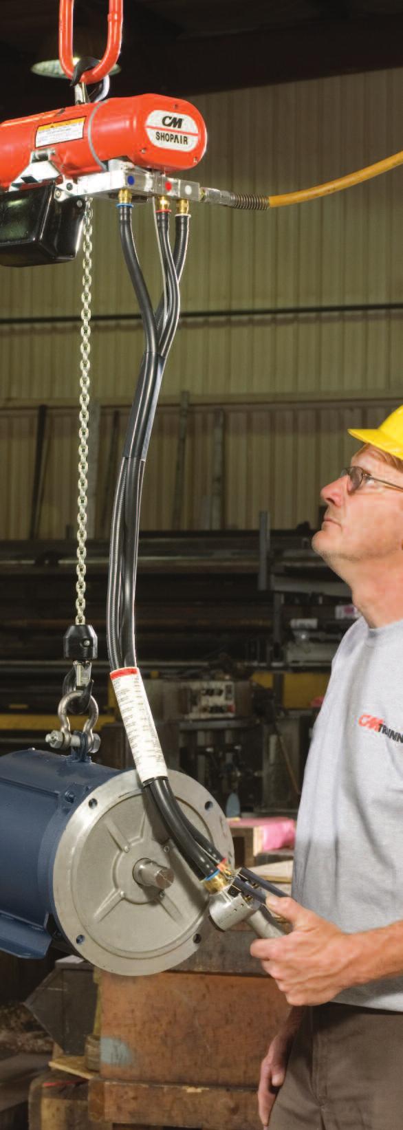 ShopAir TM chain hoist Compact, powerful, and precise for assembly and manufacturing applications up to 1,000 pounds.