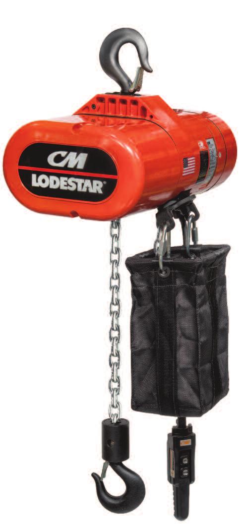 Lodestar electric chain hoist (2-ton, single-reeved) THE CM LODESTAR IS NOW AVAILABLE AS AN ECONOMICAL 2-TON, SINGLE-REEVED UNIT THAT S IDEAL FOR A VARIETY OF INDUSTRIAL LIFTING APPLICATIONS.