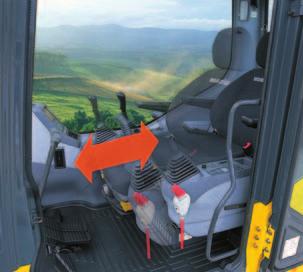 The bi-level control function keeps the operator's head and feet cool and warm respectively.