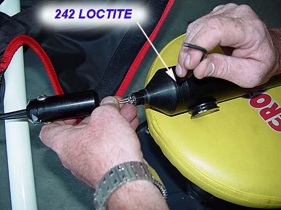 4.3 Add 242 LOCTITE to threads of Screw (item 3) and secure Handle Tang in place. 4.