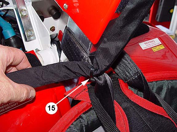 7.4 Apply one 10 Cable Tie (item 26) and secure 144 Velcro Bridle to