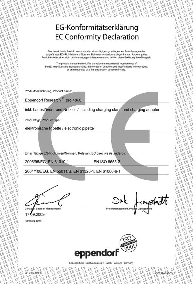 EC Conformity Declaration