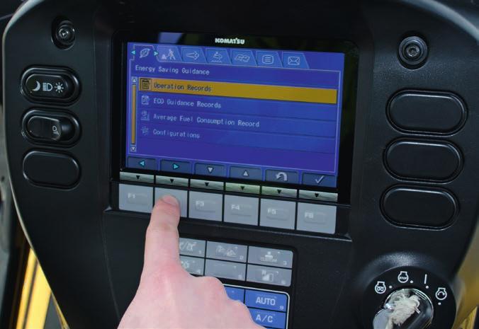 Information & Communication Technology Lower operating costs Komatsu ICT contributes to the reduction of
