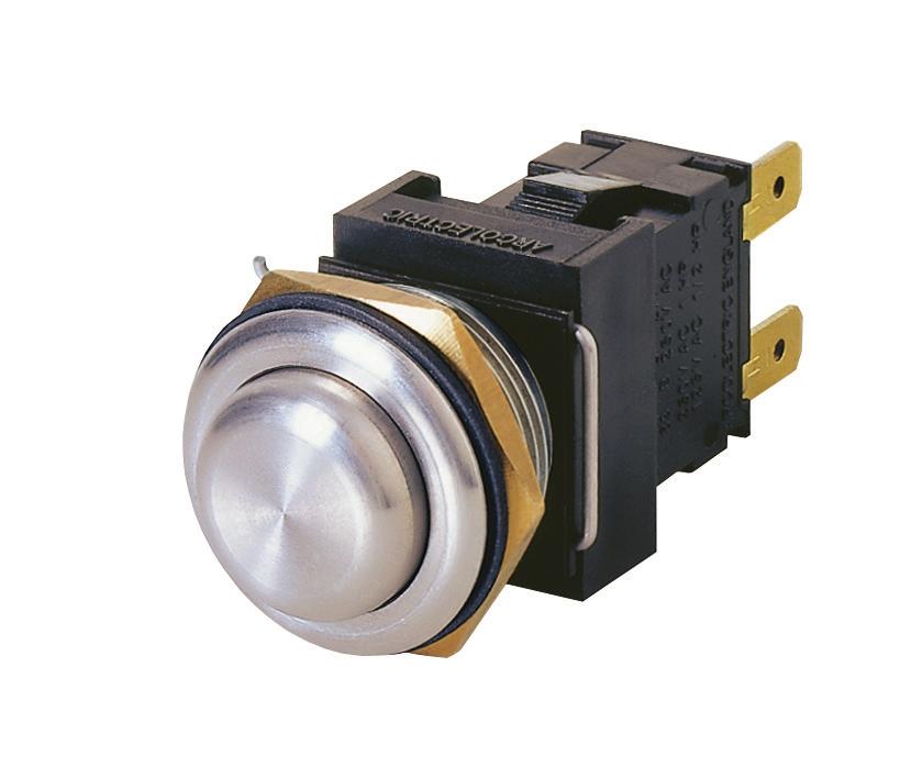 Switches 8300 Vandal Resistant Switches Designed to IP66 H8300RP - - - Key Features Momentary or latching action Ratings up to 12(12) @ 250Vac Single and double pole Stainless steel button & bezel