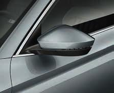 EXTERNAL SIDE-VIEW MIRRORS The sleek sharp contours of the external side-view mirrors with