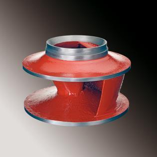 Channel impeller GGG40 channel impeller, ductile iron, solids