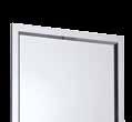CENTER MIRRORS Four choices of mirrors are available to complete the horizontal combination of surface mounted medicine cabinets.