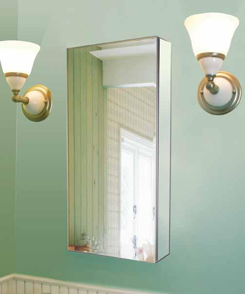 FLAT MIRROR (FM) This clean design, suitable for many different bathroom styles, spas and dressing rooms,
