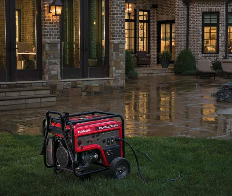 12 Deluxe Series DELUXE Honda Deluxe Series generators offer the right features for convenient, reliable backup power during outages and brownouts.