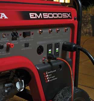 Deluxe Series 13 EM4000SX Deluxe electric start, 4000-watt model with Honda igx commercial engine with Oil Alert, 6.