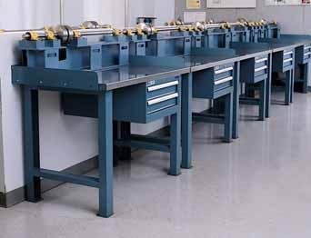 Specialized testing equipment and heavy-duty components on the work surfaces enhance this durable, ergonomic