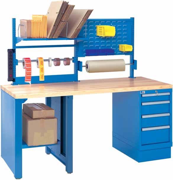 Nexus System Packing Bench Accessory Features Our packing benches can be configured with cabinet bases or legs to create a cost-effective, custom solution.