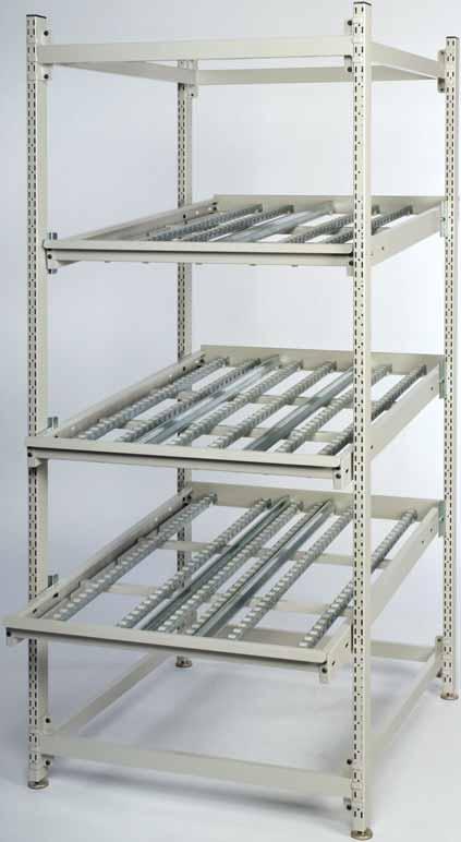 Nexus System Flow Racks Nexus flow racks are an effective material handling solution for presenting parts for picking, kitting or assembly.