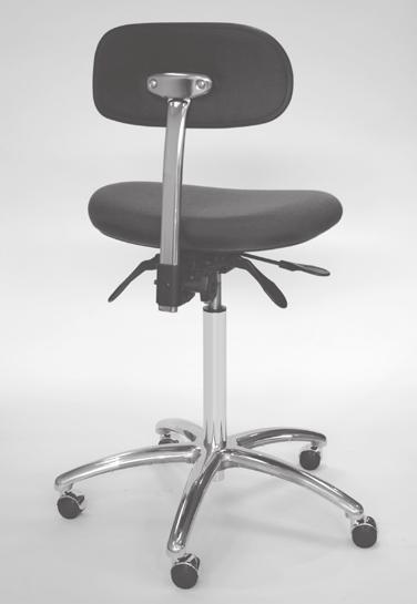 A specially designed mechanism allows the user to adjust the tilt of the seat pan forward, which makes sitting down and getting up easier.