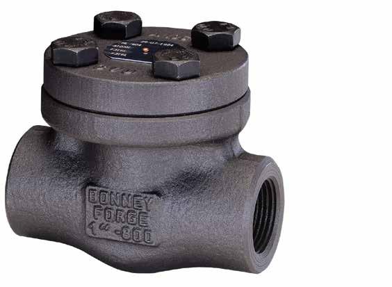 Overview Check Valves- Bolted Bonnet- Full & Standard Port Check Valves Forged steel, piston, ball or swing check. Full or standard port. Bolted or welded cover joint. T-Pattern or Y-Pattern.