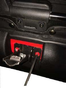 Place provided latch as shown and reattach with the Torx T25