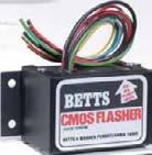 CIRCUIT SAVERS & FLASHERS Betts circuit saver protects flasher circuits when extra lamp loads are used. It also extends switch life. Lamp loads of up to (24) 32 c.p. bulbs or 60 amps for both 4 and 7 wire 12 volt systems can be handled.